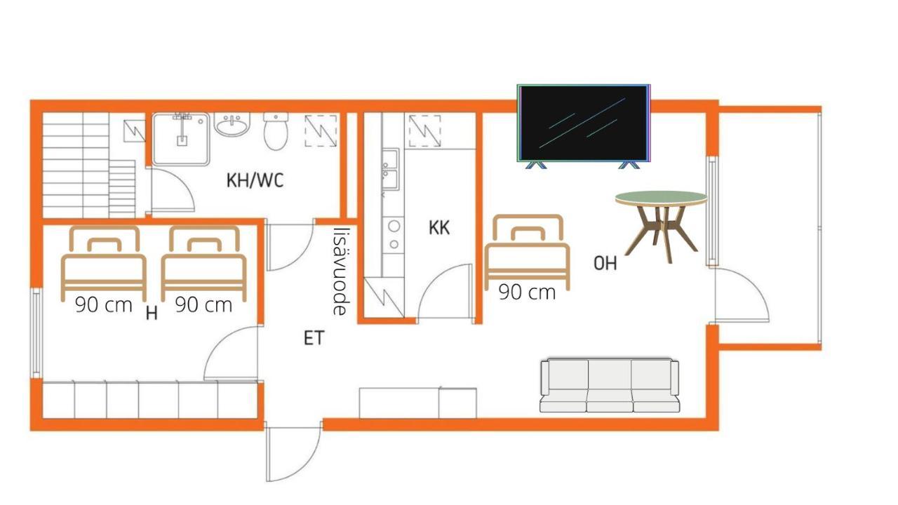 Niinivaara Apartment Saunallinen Ja Ilmastoitu Majoitus يونسو المظهر الخارجي الصورة